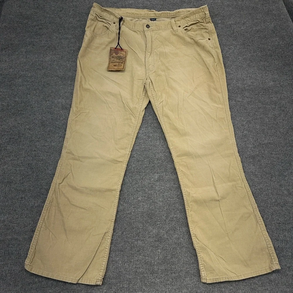 Vintage Polo Ralph Lauren Corduroy Pants Mens 40x30 Khaki Tan Bootcut Wide NEW